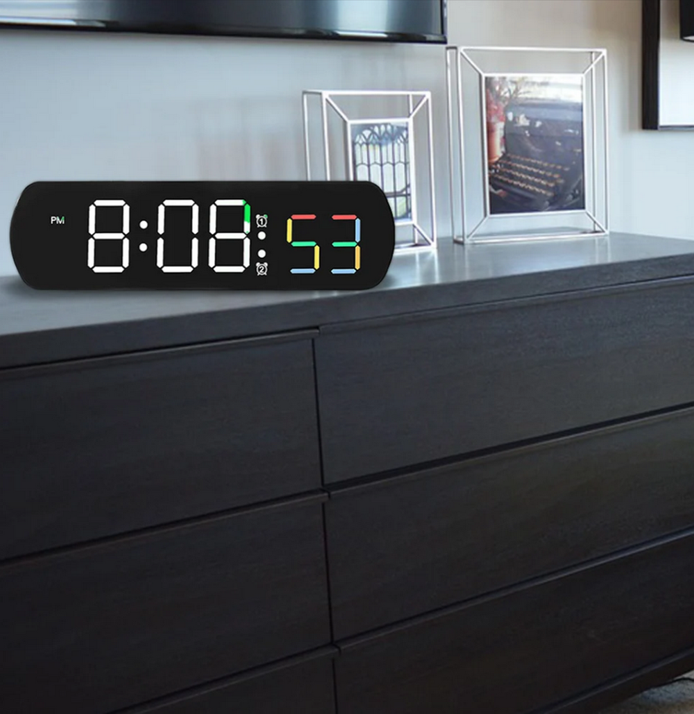 Часы настольные LED MIRROR NO.: 6639 White&RGB