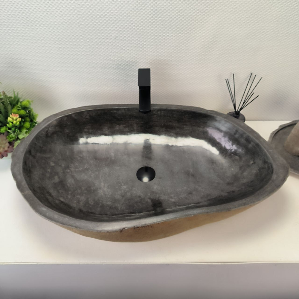 Раковина из речного камня RS-63641 (87*50*17) 0125