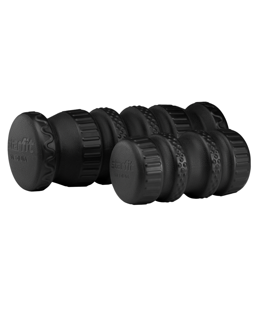 Ролик массажный FA-526, PU, средняя жесткость, 30x10 см, черный