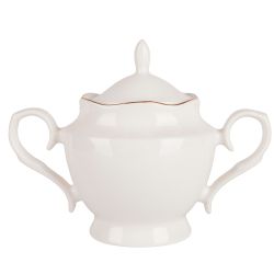 Сахарница " " v=450мл с золотой окантовкой (фарфор) (подарочная упаковка)