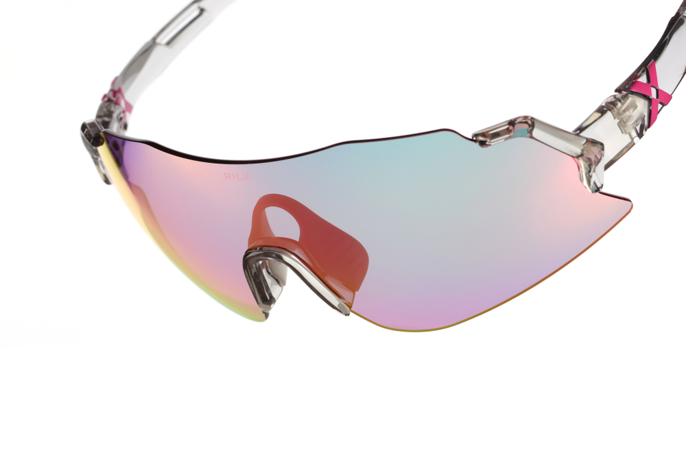 Спортивные очки с диоптриями HILX Savage 2.0 Shiny Crystal Grey Purple / Photochromic Purple Mirror Lens