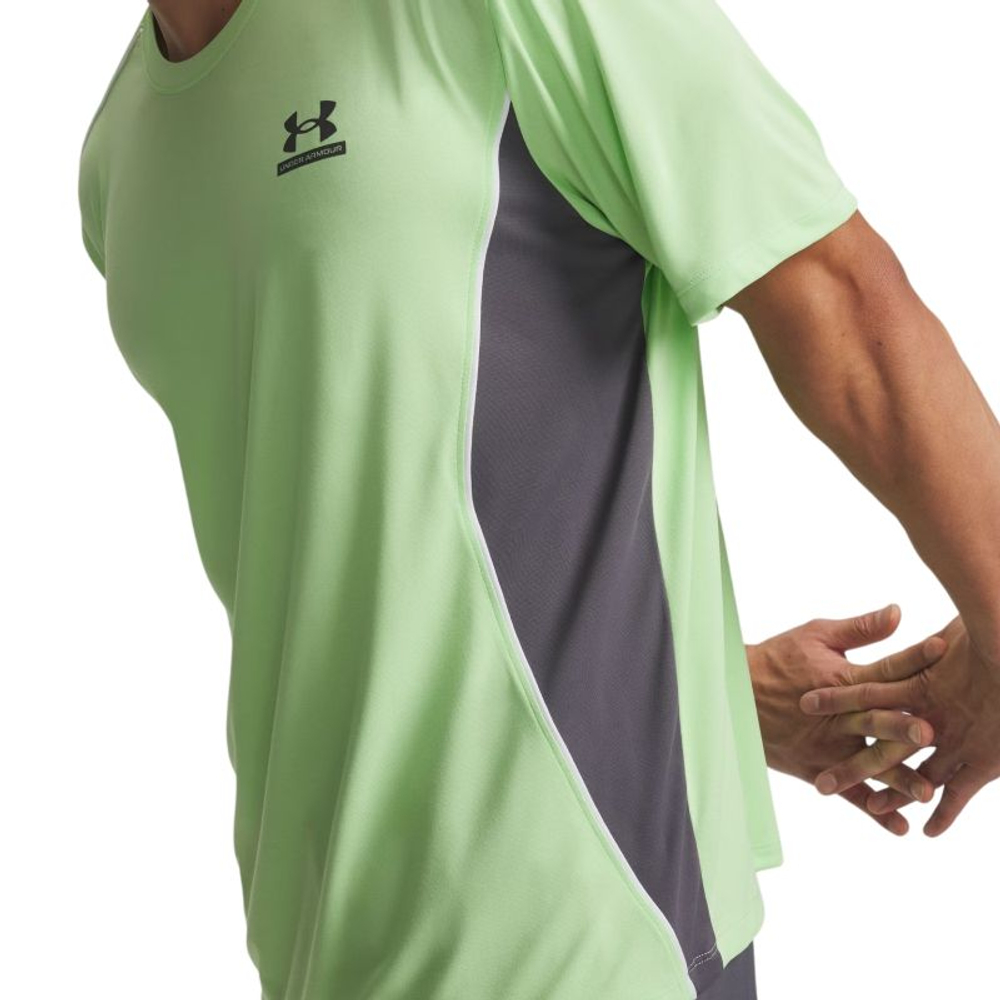 Мужская теннисная футболка Under Armour Tech Sport - lumos lime/castlerock