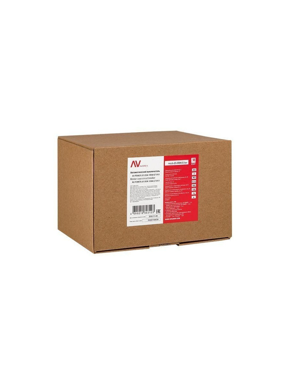 Выключатель автоматический 3п 250А 50кА AV POWER-2/3 ETU6.0 AVERES EKF mccb-23-250-6.0-av