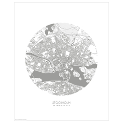 IKEA BILD  (ИКЕА БИЛД)  -  Плакат, план города, Стокгольм, 40x50 см.