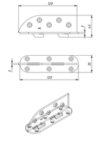 СТЯЖКА КРОВАТНАЯ МЕТАЛЛИСТ ЦИНК ЛЕВАЯ