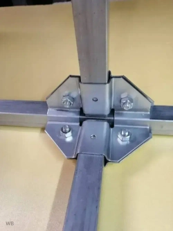 Крепеж теплиц угловой внутренний 20х20мм 4х-сторонний, подходит для теплицы и стеллажа, 8 пар- толщина металла 1.2мм