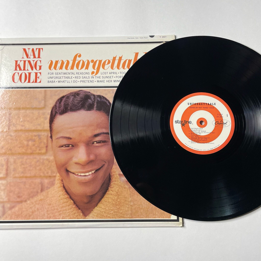 Винтажная виниловая пластинка LP Nat King Cole Unforgettable (USA 1973) Mona Lisa