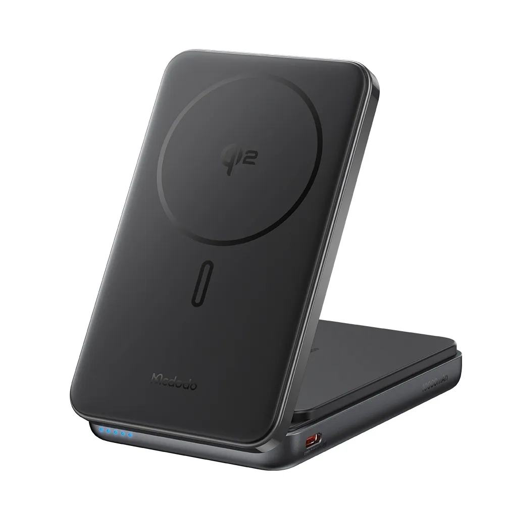 Внешний АКБ McDoDo magQ, Qi2 10000mAh 2 в 1 и складная подставка для телефона