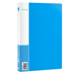 Папка с зажимом DELI, A4, 15 мм, 700 мкм, внутренний и торцевой карман, синяя