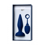 Анальная вибровтулка с пультом ДУ "O'PLAY UNICO" (силикон, синий, 13,5 см.)