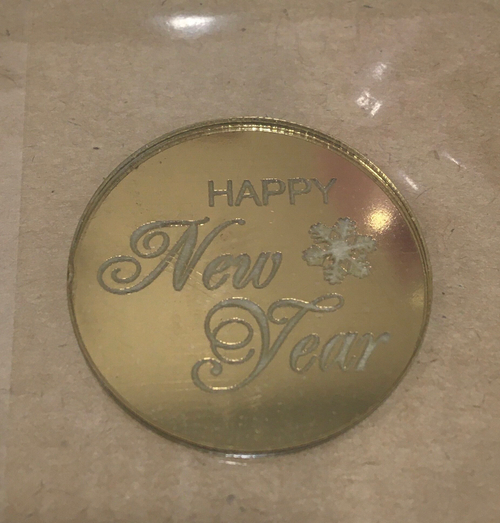 Бирка/ Happy New Year / золото