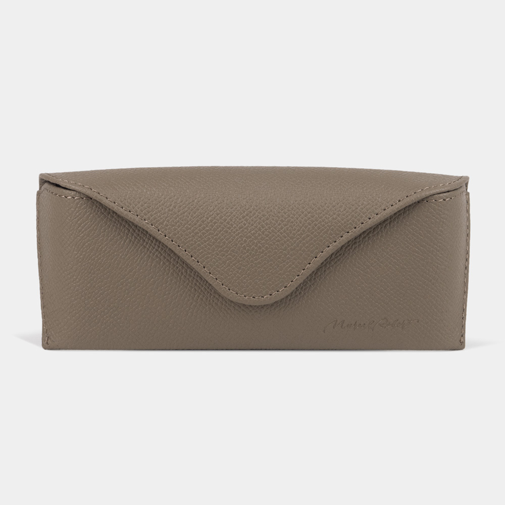 Футляр для очков Vision из кожи сафьяно, бежевого цвета