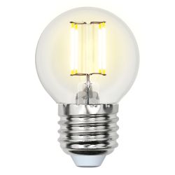LED-G45-7.5W-WW-E27-CL GLA01TR Лампа светодиодная. Форма шар. прозрачная. Серия Air. Теплый белый свет 3000K. Картон. ТМ Uniel