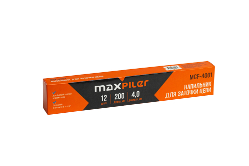 Напильник для заточки цепи MCF-4001 (4 мм, для цепей с шагом 3/8"P и 1/4") (3 шт в уп.)