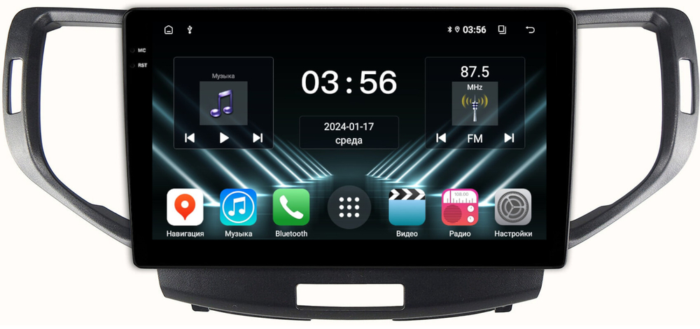 Магнитола для Honda Accord 8 2008-2012 - FarCar DX3236M монитор 9.5" IPS на Android 13, 4+64Гб, CarPlay