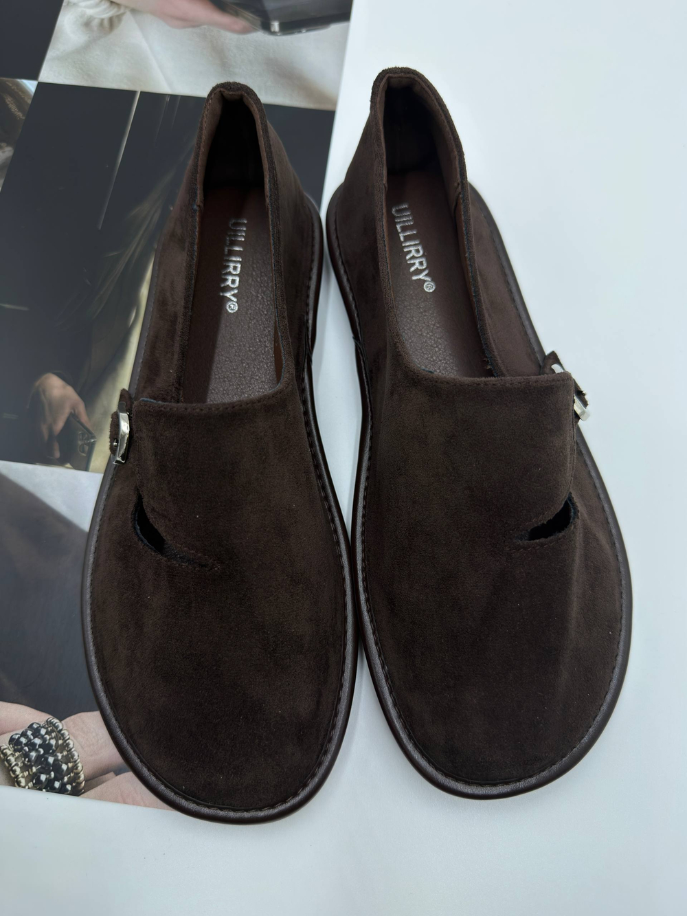 Туфли женские экокожа арт. 455-2 цвет "коричневый"