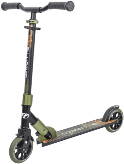 Детский самокат Tech Team ​145 Comfort 2021 (5+) зелено-черный