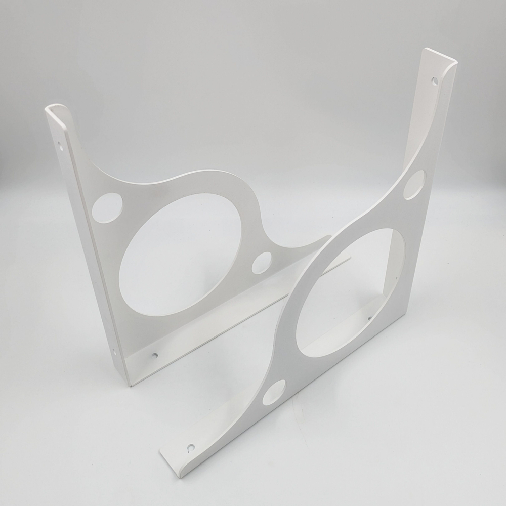 Кронштейн для полки усиленный 250х250х30мм белый 2шт