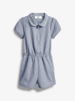 Комбинезон школьный на молнии для девочки Next 538-221, Темно-синий, Белый