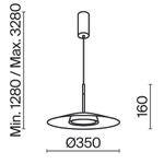 Подвесной светодиодный светильник Maytoni El MOD041PL-L15B3K1