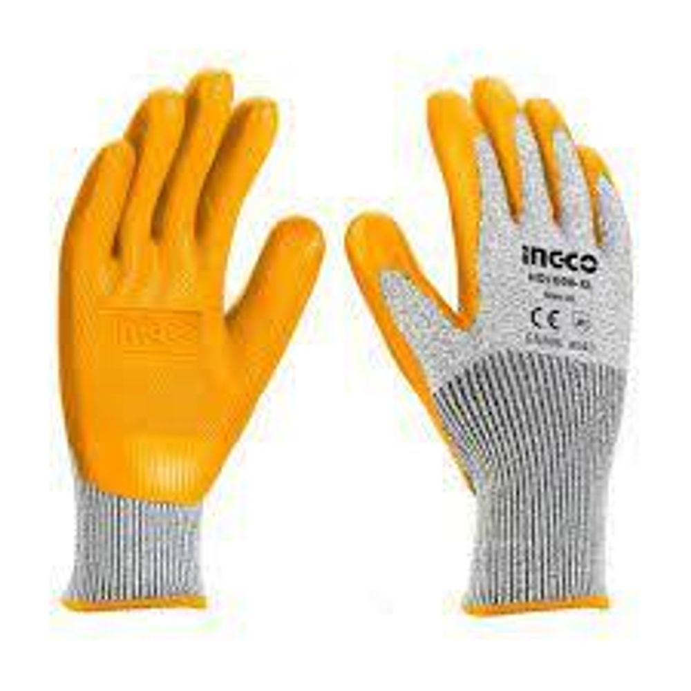 Перчатки латексные с защитой от порезов INGCO HGCG08-XL INDUSTRIAL XL