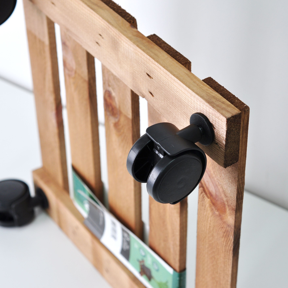 Подставка для цветов напольная на колесиках Флорэль деревянная в стиле рустик (состаренный), квадратная, браун