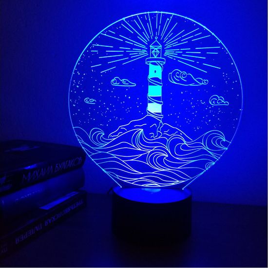 3D лампа Маяк