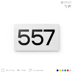 Номер на дверь 557, табличка на дверь для офиса, квартиры, кабинета, аудитории, склада, белая 120х70 мм, Айдентика Технолоджи