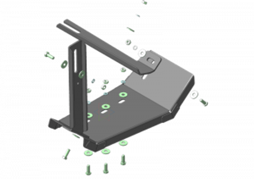 Усиленная защита Motodor насоса adblue. 3 мм, сталь. для Mercedes Actros 2008-2016,Mercedes Actros 2016-2020 арт.21222