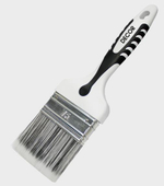 Кисть плоская  Black White   PREMIUM 100*15*56  универ.,серебр.светлый ворс, 2К ручка/860-100