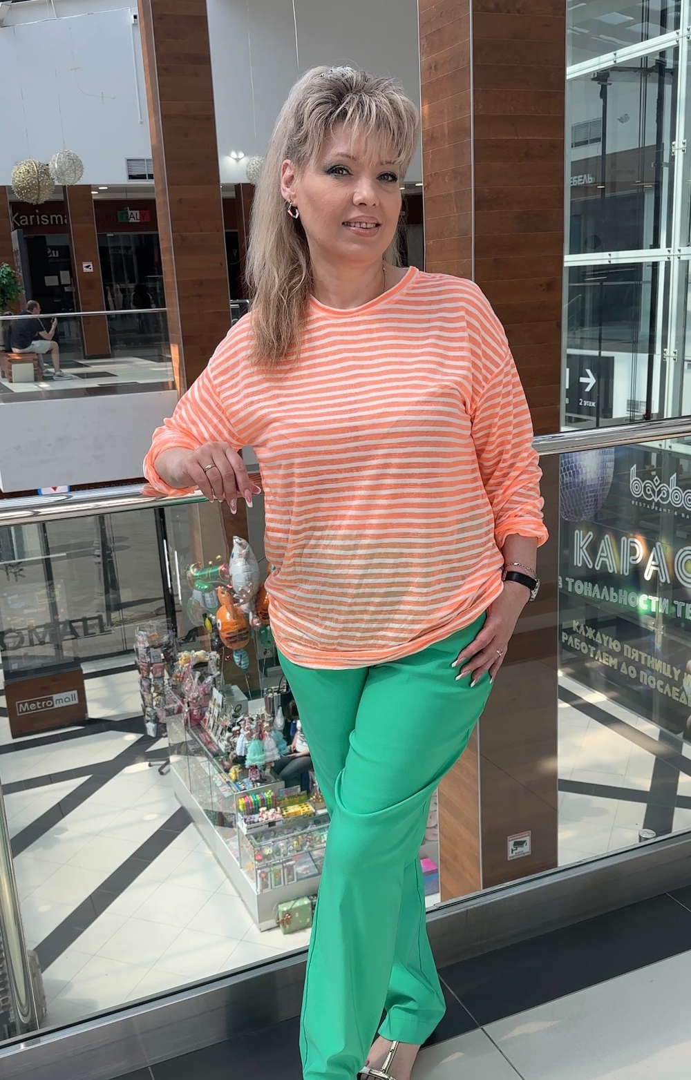 Блузон-туника в полоску