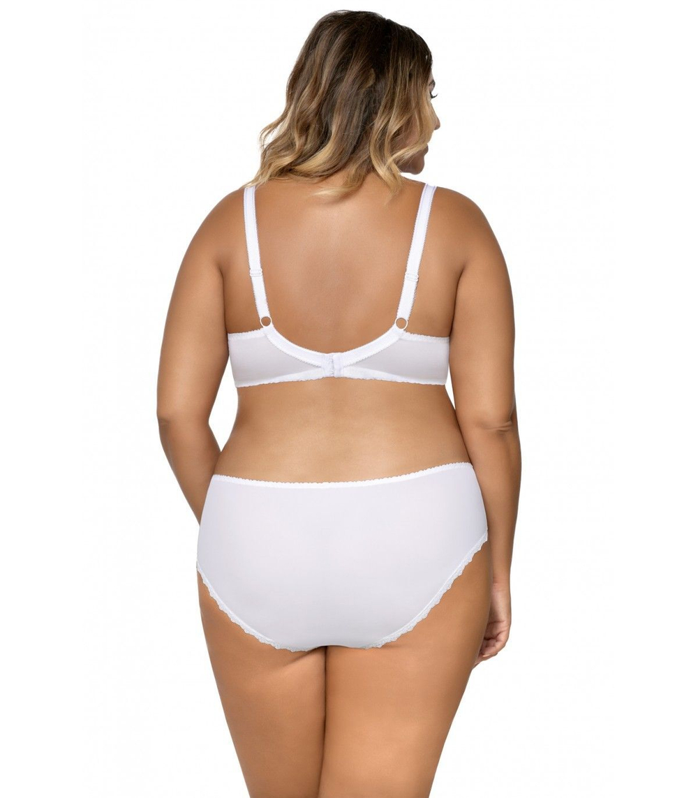 Элегантный бюстгальтер plus size с уплотненными чашками из нежной микрофибры (Размер: 90I) (Цвет: белый)