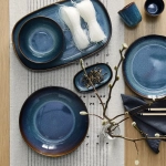 Глубокая тарелка IKEA GLADELIG (ГЛАДЕЛИГ), Синий, 21 см