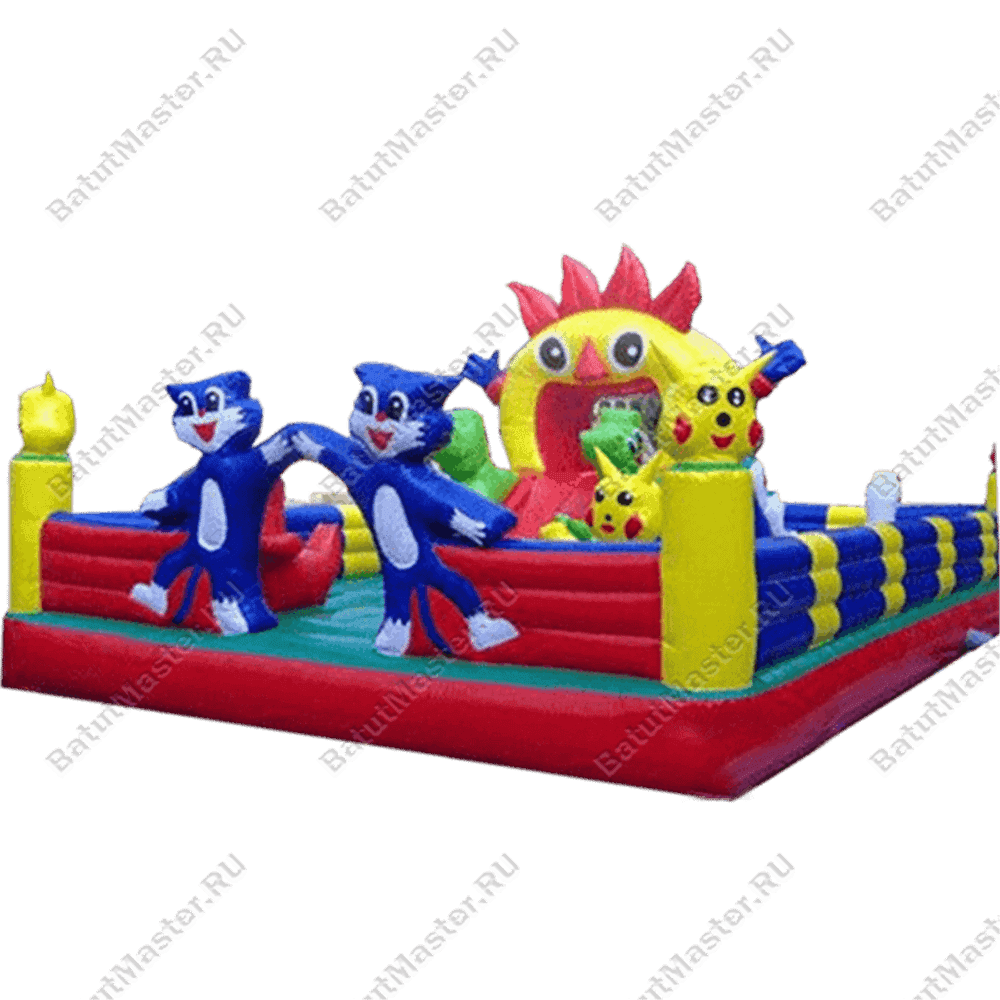 Коммерческий надувной батут "Котики встречают"