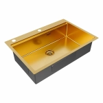 Кухонная мойка Paulmark VAST-PRO PM707551-BG брашированное золото