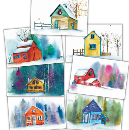 Дачные домики. 7 открыток