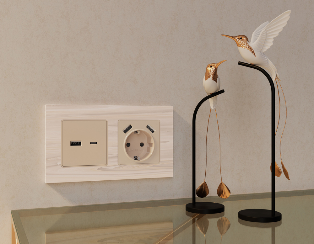 AF930302 Рамка ALFA Grand (Бежевый мрамор) 2-ая