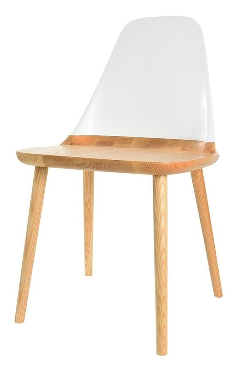 Стул DC-S123 белый/бук