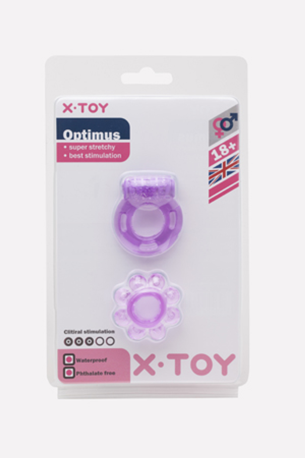 Набор из двух фиолетовых эрекционных колец Optimus (Цвет: фиолетовый)