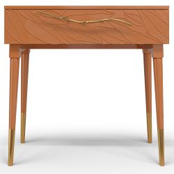 Консоль Арт Колор leaves Стайл Голд Томленый оранжевый