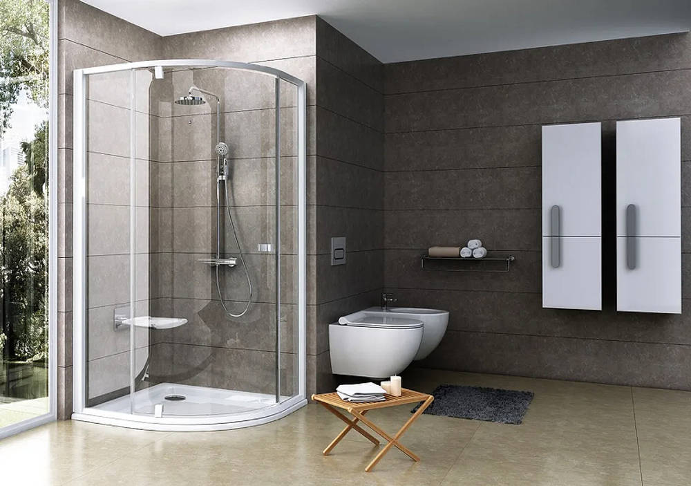 Душевой уголок Ravak Pivot PSKK3 80x80 37644101Z1 профиль Белый стекло Transparent