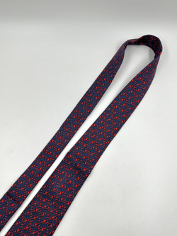 Галстук синий с якорями Hermes