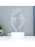 Светильник сенсорный «Дельфины» LED 7 цветов USB/от батареек