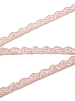 02-37 Кружево узкое эластичное 1,4 см, кофе с молоком 030