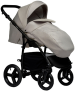 Детская коляска Indigo Impulse Eco 3 в 1 с автокреслом Avionaut Cosmo Beige Ie02 бежевая кожа/бежевый
