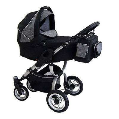 Детская коляска Reindeer City Cruise 3 в 1 (черный/серый)