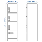 Высокий шкаф с ящиком и дверцей - IKEA IDÅSEN/IDASEN/ИДОСЕН ИКЕА, 172х47х45 см, зеленый
