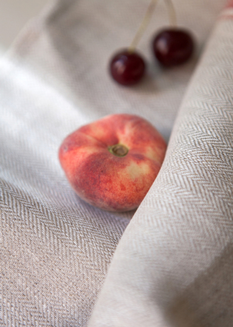 Полотенце кухонное 50х70 Luxberry Kitchen Towel натуральный-красная полоса