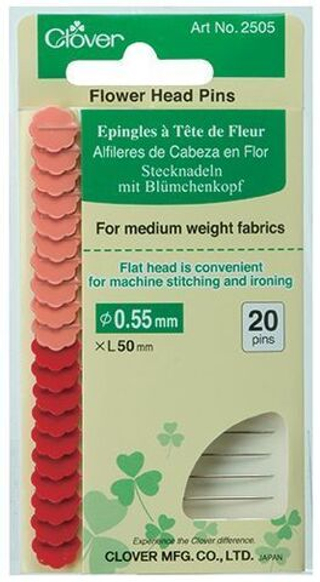Булавки с цветной головкой 20шт 2505 Clover