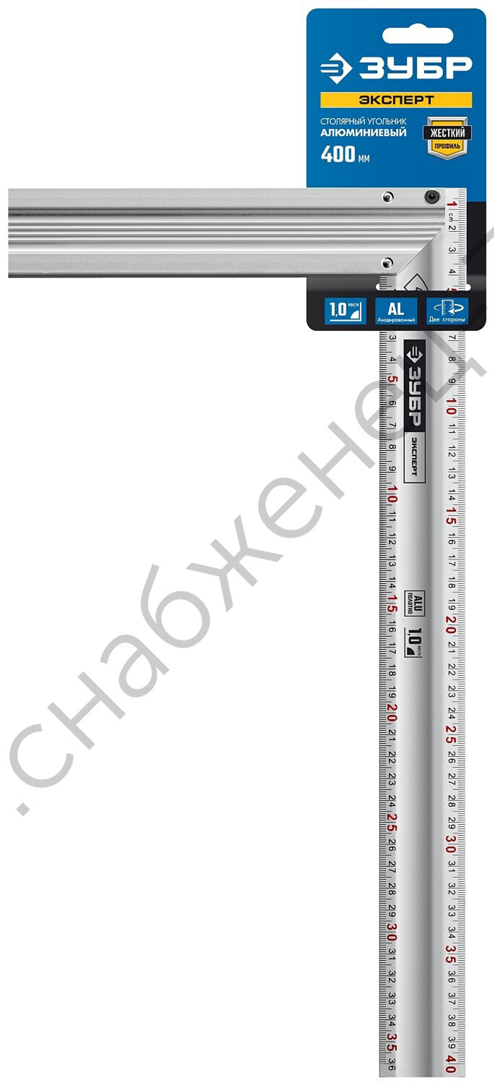 ЗУБР 400 мм, жесткий столярный угольник, Профессионал (34392-40)